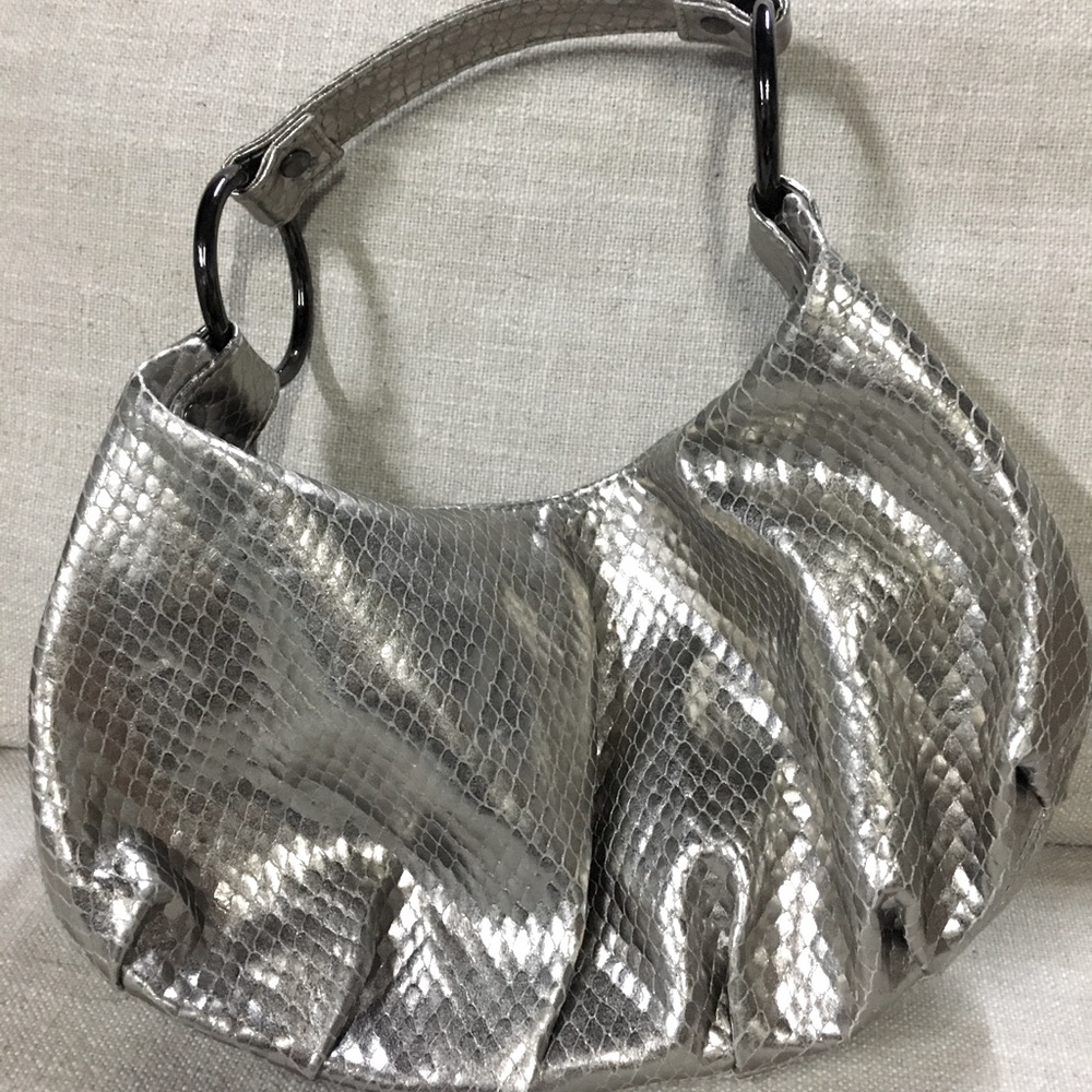 Metallic Silver Handbag